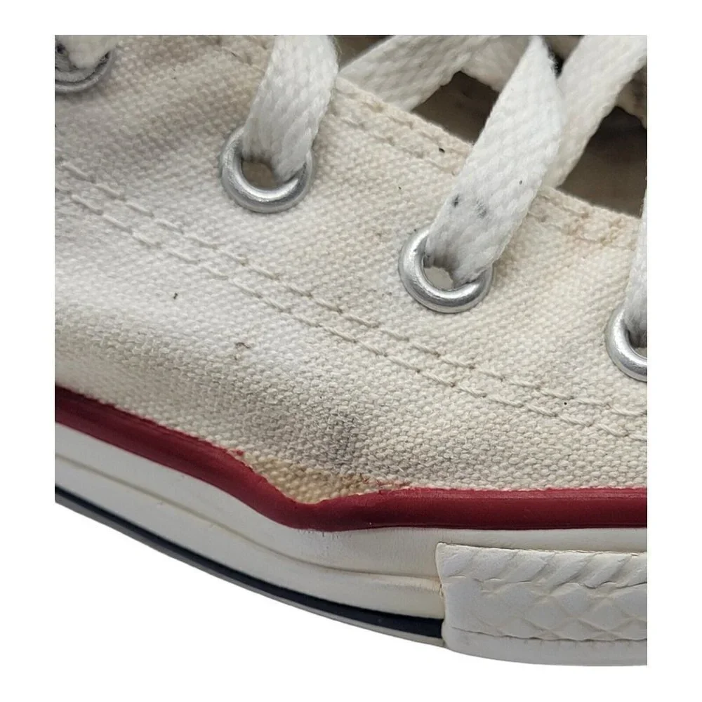 Converse Chuck Taylor All Star Kids 3 OX Skate Shoes White Red 3J256 Lace Up